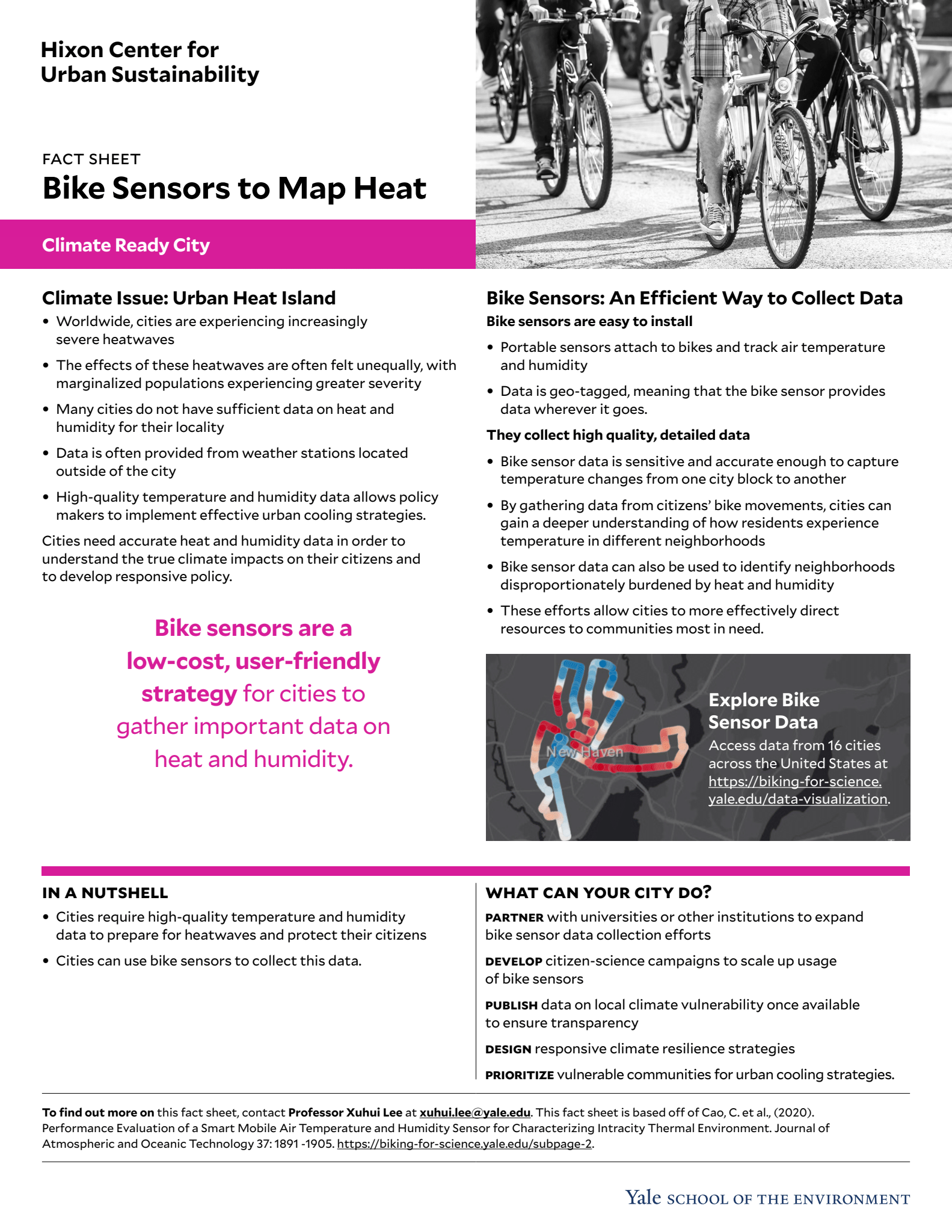 Fact sheet for bike sensor to map heat fact sheet
