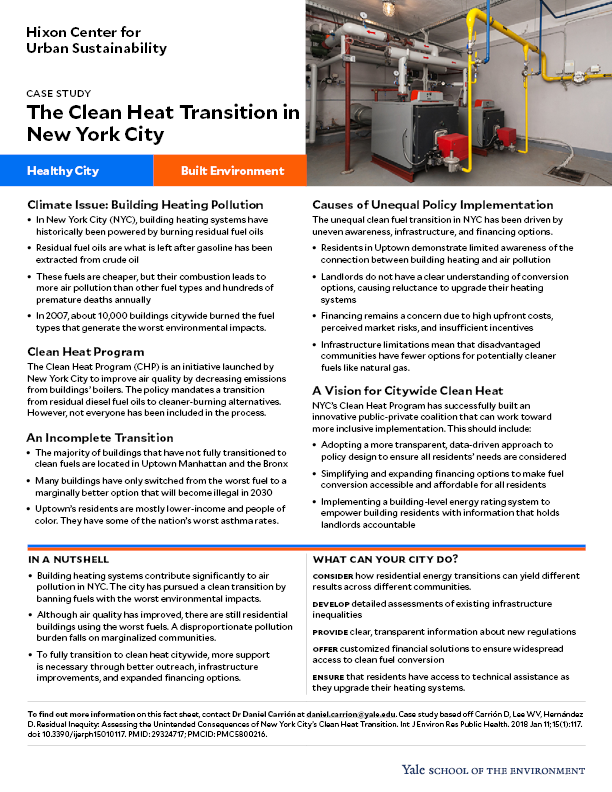 Case study on the clean heat transition in NYC