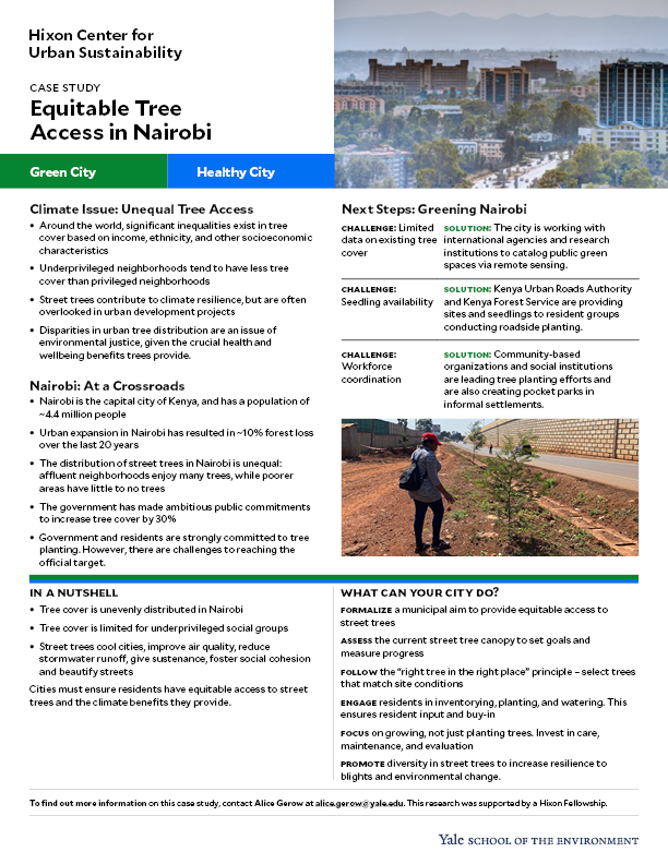 case study on equitable tree access in nairobi