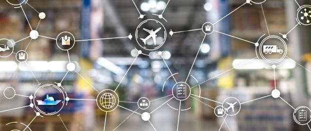 Diagram of sustainable logistics icons