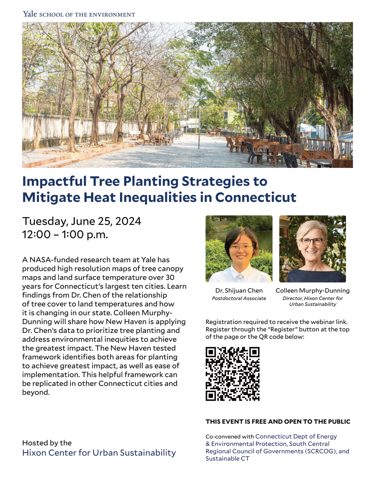 Details for event on Impactful Tree Planting Strategies to Mitigate Heat Inequalities in CT