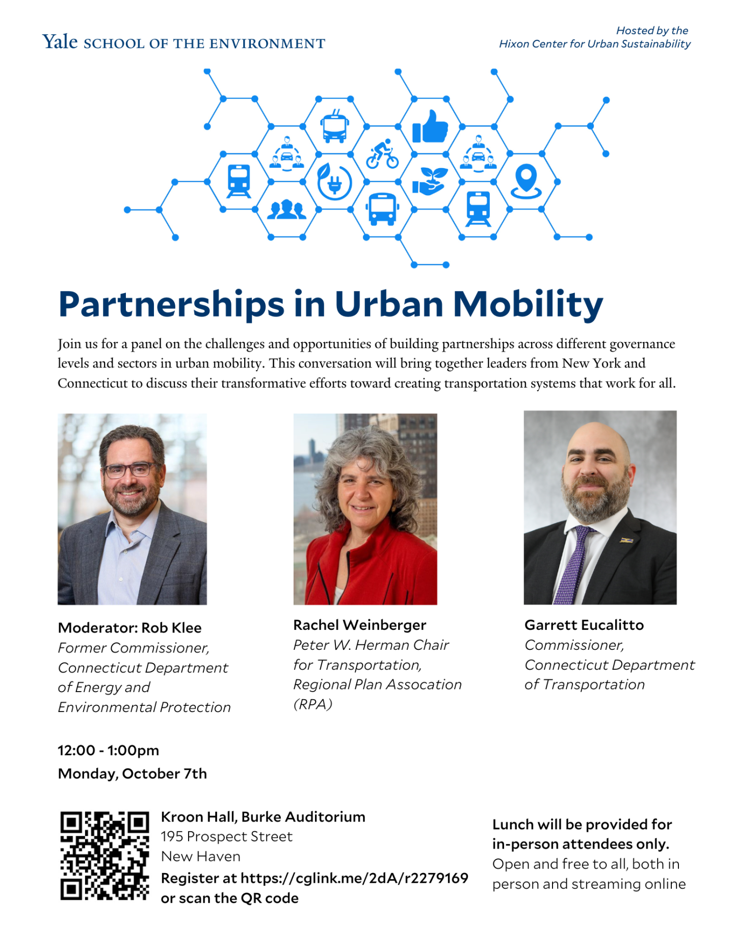 Poster of event on partnerships in urban mobility