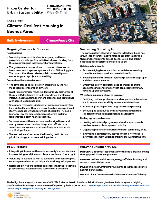 Case study on climate-resilient housing in Buenos Aires