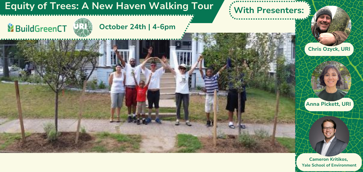 poster for event on equity of trees in new haven