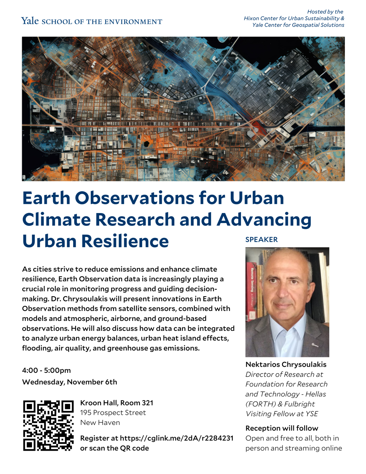 poster of event on Earth Observations for Urban Climate Research and Advancing Urban Resilience