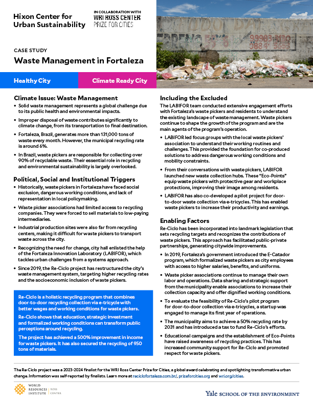 Case study on waste management in Fortaleza