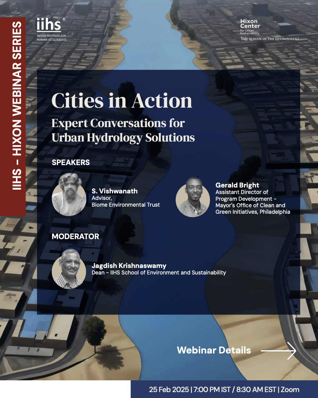 Poster of event on urban hydrology solutions