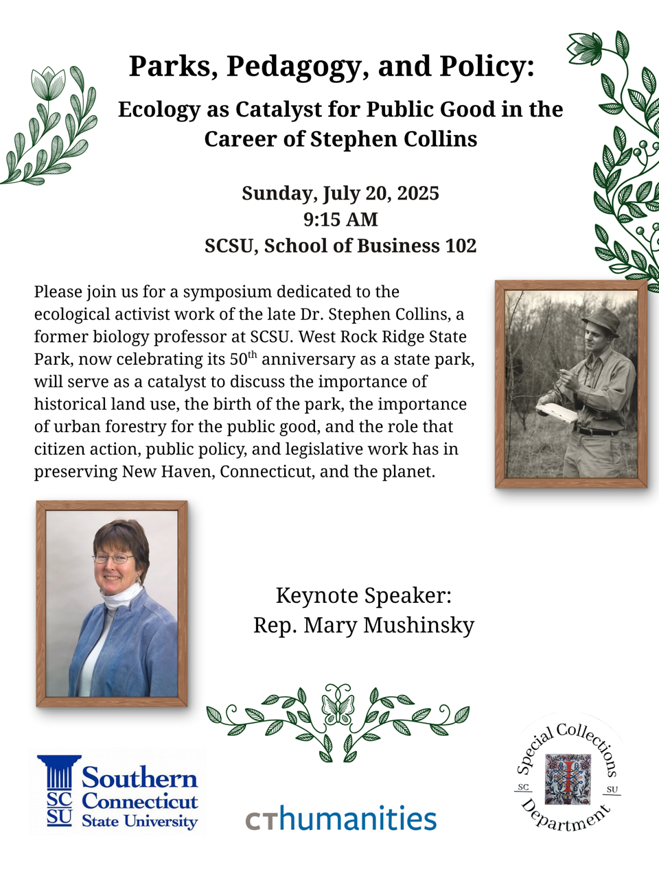 Poster for symposium on parks, pedagogy, and policy